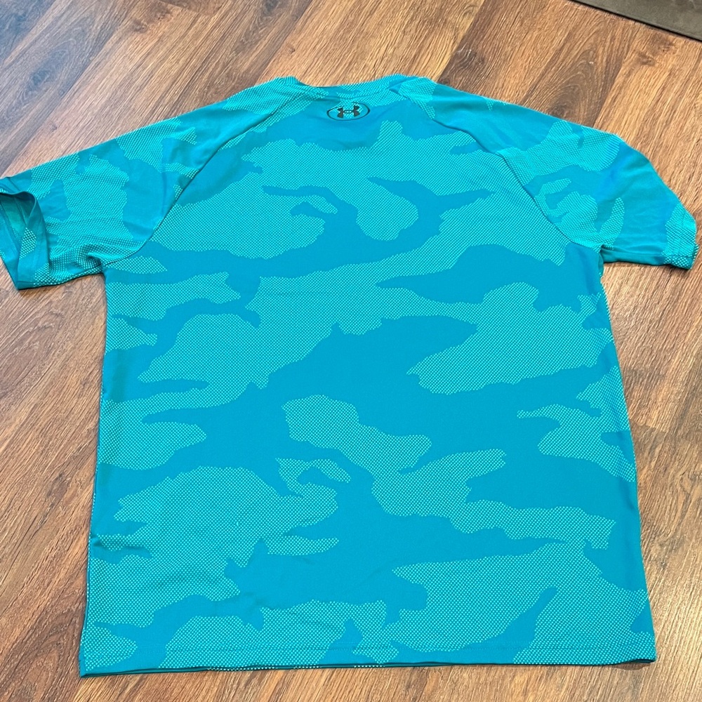 Under Armour Men's Turquoise / Blue / Green Camo Short Sleeve Tee - Picture 12 of 13